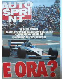 Auto Sprint   n.28  9/15 lug   1985  Brabham-Mc Laren-Williams-Ferrari    [SR]