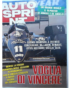Auto Sprint   n.29  17/23 lug   1984   Poster Arnoux e De Angelis -Ferrari  [SR]