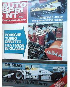 Auto Sprint   n.30  26lug/1ago   1983  Poster Prost-Porsche-Williams    [SR]