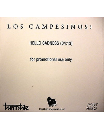 CD08 20 LOS CAMPESINOS! : Hello Sadness, CD PROMO