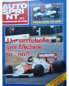 Auto Sprint   n.36  6/12 set   1983  Poster story Keke -Gp Italia   [SR]