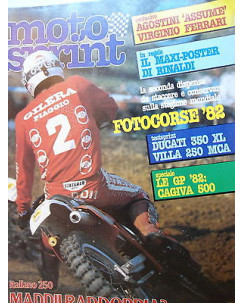 MOTO SPRINT   n.44  4/11 nov  1982  Poster Rinaldi-Inserto Fotocorse'82     [SR]