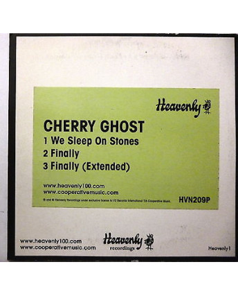 CD08 38 CHERRY GHOST: CD " PROMO " contenente 3 brani, HEAVENLY RECORDINGS