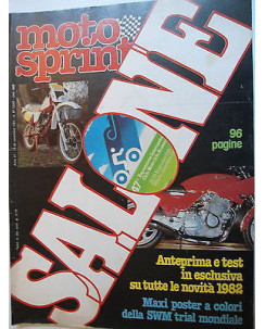 MOTO SPRINT   n.47  19/26 nov 1981  Tgm 400-Yamaha-Ktm-Enduro-Suzuki  [SR]