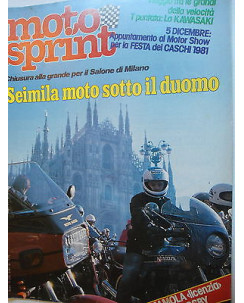 MOTO SPRINT   n.49  3/11 nov 1981  Kawasaki-Motor show-Honda-Harley Davidson[SR]