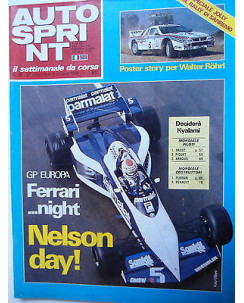 Auto Sprint   n.39  27set/3ott   1983    Poster story Walter Rohrl    [SR]