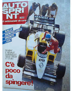 Auto Sprint   n.4  24/30 gen  1984   Tambay-RenaultRally Montecarlo-Ferrari [SR]