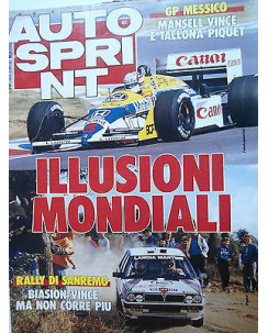 Auto Sprint   n.43  20/26 ott   1987   Mansell-Piquet-Biasion-Gp Messico    [SR]