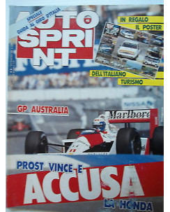Auto Sprint   n.46  15/21 nov  1988   Poster Vincitori Campionato Italiano  [SR]