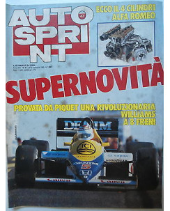 Auto Sprint   n.47  19/25nov   1985   Alfa Romeo-Williams-Piquet-BMW-Caffi  [SR]