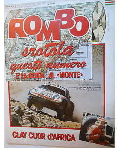 ROMBO   n.3  14 gen 1986   Poster Guida Rally Clay Regazzoni-Africa    [SR]