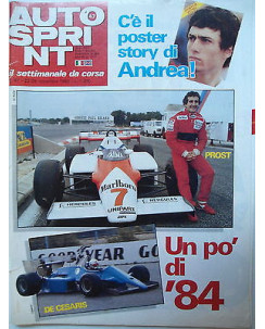 Auto Sprint   n.47  22/28 nov   1983   Poster story De Cesaris   [SR]