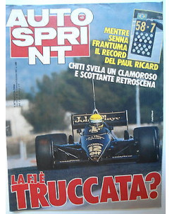 Auto Sprint   n.48  26nov/2dic   1985  Senna-Ricard-F.1-Ferrari-Alfa    [SR]