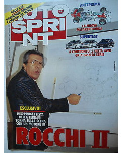 Auto Sprint   n.49  1/7 dic    1987   Ferrari-Rocchi-Mc Laren-Honda    [SR]