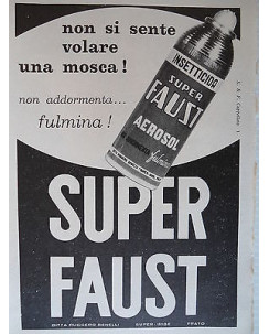 P63 .003  Pubblicita' Advertising  Super Faust  insetticida 1963  Clipping
