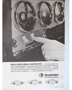 P63 .004 Pubblicita' Advertising  Automobili Studebaker 1963  Clipping