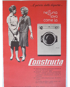 P63 .008  Pubblicita' Advertising Constructa lavatrice  1963  Clipping