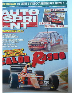 Auto Sprint   n.50  12/18 dic  1989   Poster Alfa 75- Brabham-Renault    [SR]