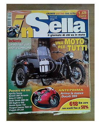 In Sella n. 8 ago. 2002 - Aprilia Tuono, Benelli 900 Tornado, BMW R 1200 C
