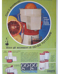 P63 .013 Pubblicita' Advertising  Bialetti elettr. go-go tuttofare 1963 Clipping