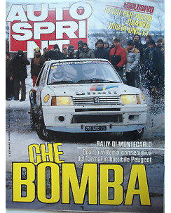 Auto Sprint   n.6  5/11 feb  1985   Rally Montecarlo-Peugeot-Lancia Y 10   [SR]