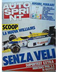 Auto Sprint   n.8  18/24feb  1986  Williams-Mercedes 190E-Kankkunen     [SR]