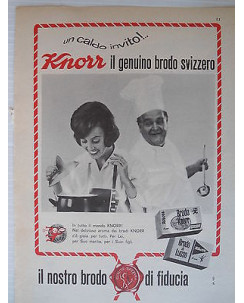 P63 .022  Pubblicita' Advertising  Knorr brodi per minestre 1963  Clipping