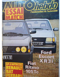 AUTOhebdo    n.382  19 ago 1983    Ford Escort-Fiat Ritmo-Renault-Ferrari   [SR]