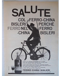 P63 .030  Pubblicita' Advertising Ferro China Bisleri bevanda  1963  Clipping