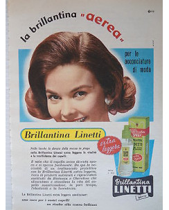 P63 .037  Pubblicita' Advertising  Linetti brillantina per capelli 1963 Clipping