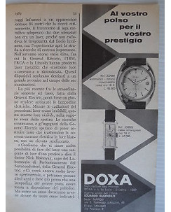 P63 .042  Pubblicita' Advertising  Doxa orologeria  1963  Clipping