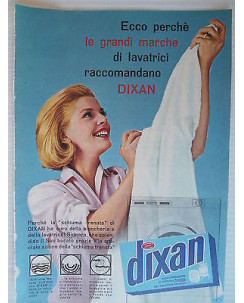 P64.003  Pubblicita' Advertising  Dixane detersivo lavatrice 1964 Clipping