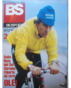 BS Bicisport  n.2  feb 1985   Poster Fignon -Saronni-Delgado-Adios Fernandez[SR]
