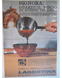 P64.018   Pubblicita' Advertising  Lagostina pentole e tegami 1964 Clipping