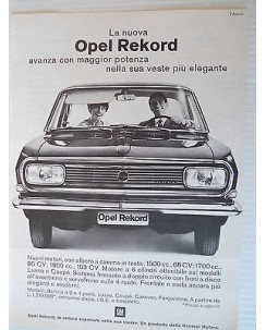P64.029  Pubblicita' Advertising Opel Rekord automobili 1964 Clipping