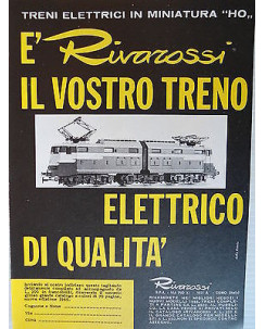 P64.031 Pubblicita' Advertising Rivarossi trenini elettrici  1964 Clipping