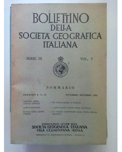 Bollettino della Società Geografica Italiana Serie IX vol. V Sommario 1964 A41
