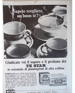 P64.040  Pubblicita' Advertising Star Tea  1964 Clipping
