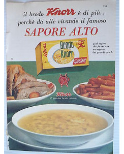P65.001  Pubblicita' Advertising  Knorr brodo per minestre 1965  Clipping