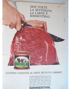 P65.002  Pubblicita' Advertising Simmenthal carne in scatola  1965  Clipping