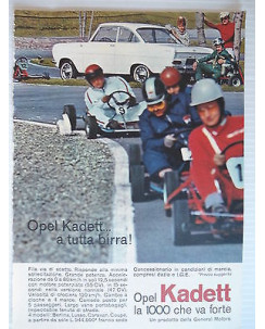 P65.003 Pubblicita' Advertising  OPel Kadett automobili 1965  Clipping