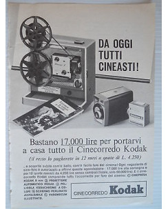 P65.004  Pubblicita' Advertising  Kodak cinecorredo 1965  Clipping