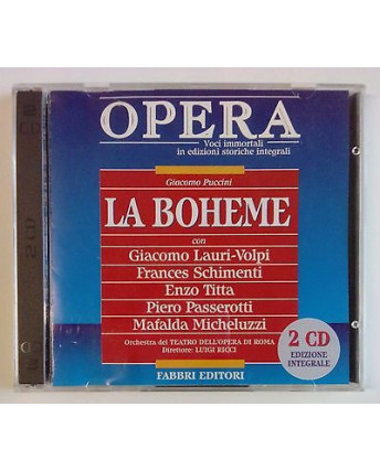 Giacomo Puccini: La Boheme Luigi Ricci - 2 cd Opera Fabbri ed.  (158)