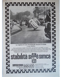 P65.011  Pubblicita' Advertising  Simca  automobili 1965  Clipping