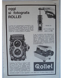 P65.012  Pubblicita' Advertising Rollei macchina fotografica 1965  Clipping