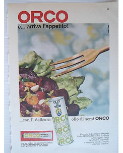 P65.015  Pubblicita' Advertising  Orco olio di semi 1965  Clipping