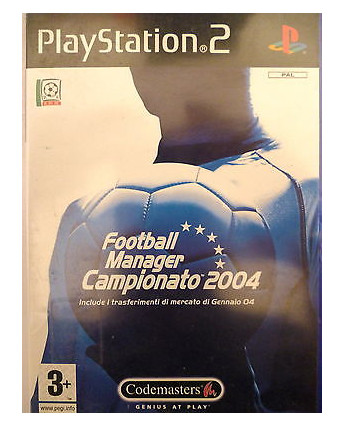 VIDEOGIOCO PER PlayStation 2: FOOTBALL MANAGER CAMPIONATO 2004, CODEMASTERS - 3+