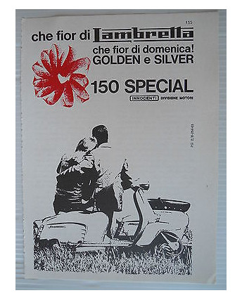 P65.021   Pubblicita' Advertising  Innocenti Lambretta150 special 1965  Clipping
