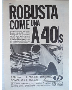 P65.022   Pubblicita' Advertising  Innocenti automobili spider/JM3 1965 Clipping