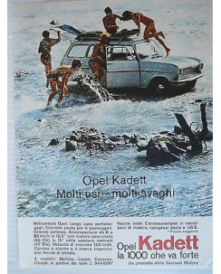 P65.025   Pubblicita' Advertising  Opel Kadett1000 automobili  1965  Clipping